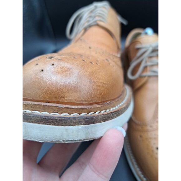 Florsheim Fuel Wingtip Oxford Cognac #15090-257 Lace Up Leather Shoes Men 10.5M - Picture 12 of 16